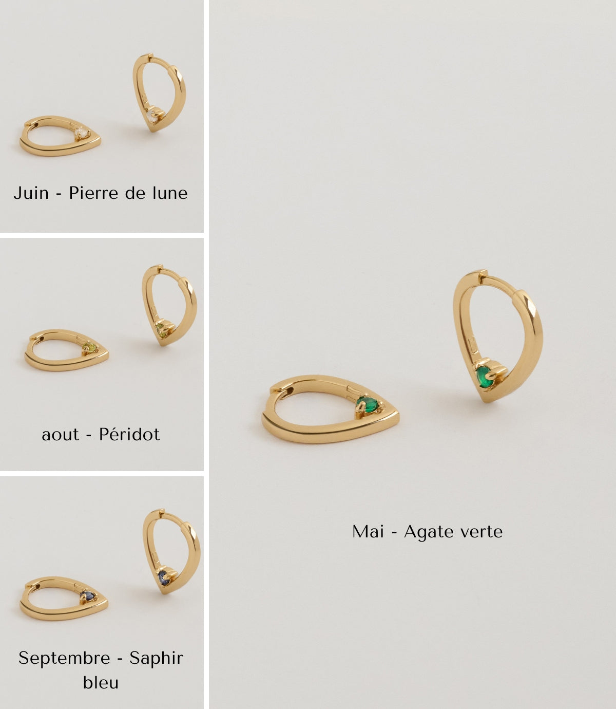 Boucles Silo pierres de naissance